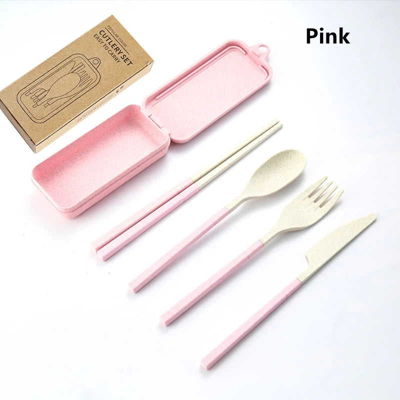 Portable Wheat Straw Cutlery Set