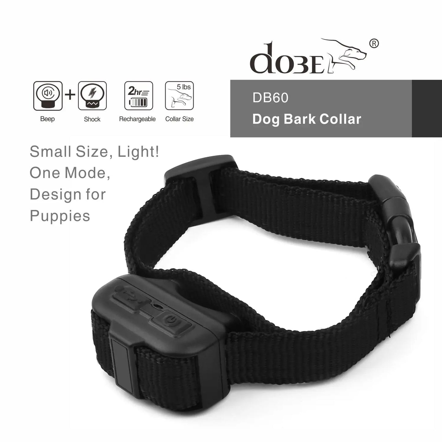 Humane No-Shock Anti-Bark Training Collar for Dogs