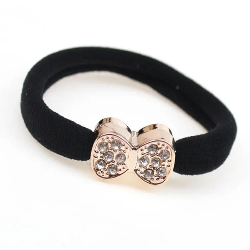 Korean Black Elastic Hair Bands Set