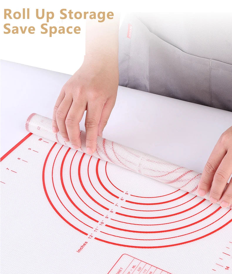 Fiberglass Silicone Baking Mat with Measurement Guide