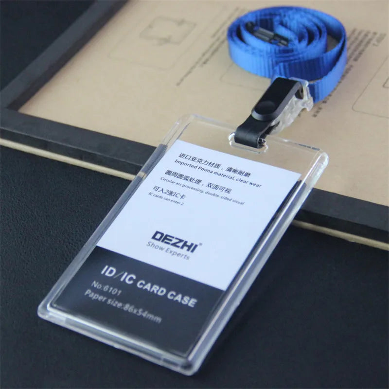 Retractable ID Badge Holder with Card Sleeve