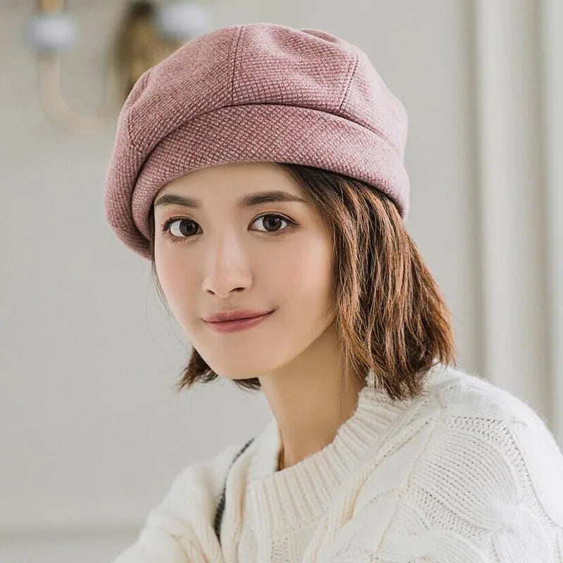 Elegant Women Plaid Beret