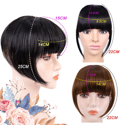 Leeons Short Synthetic Bangs Heat Resistant Hairpieces