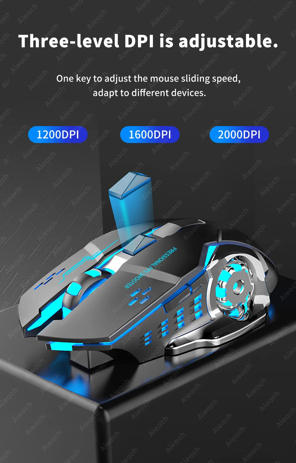 Dual-Mode Wireless RGB Computer Mouse