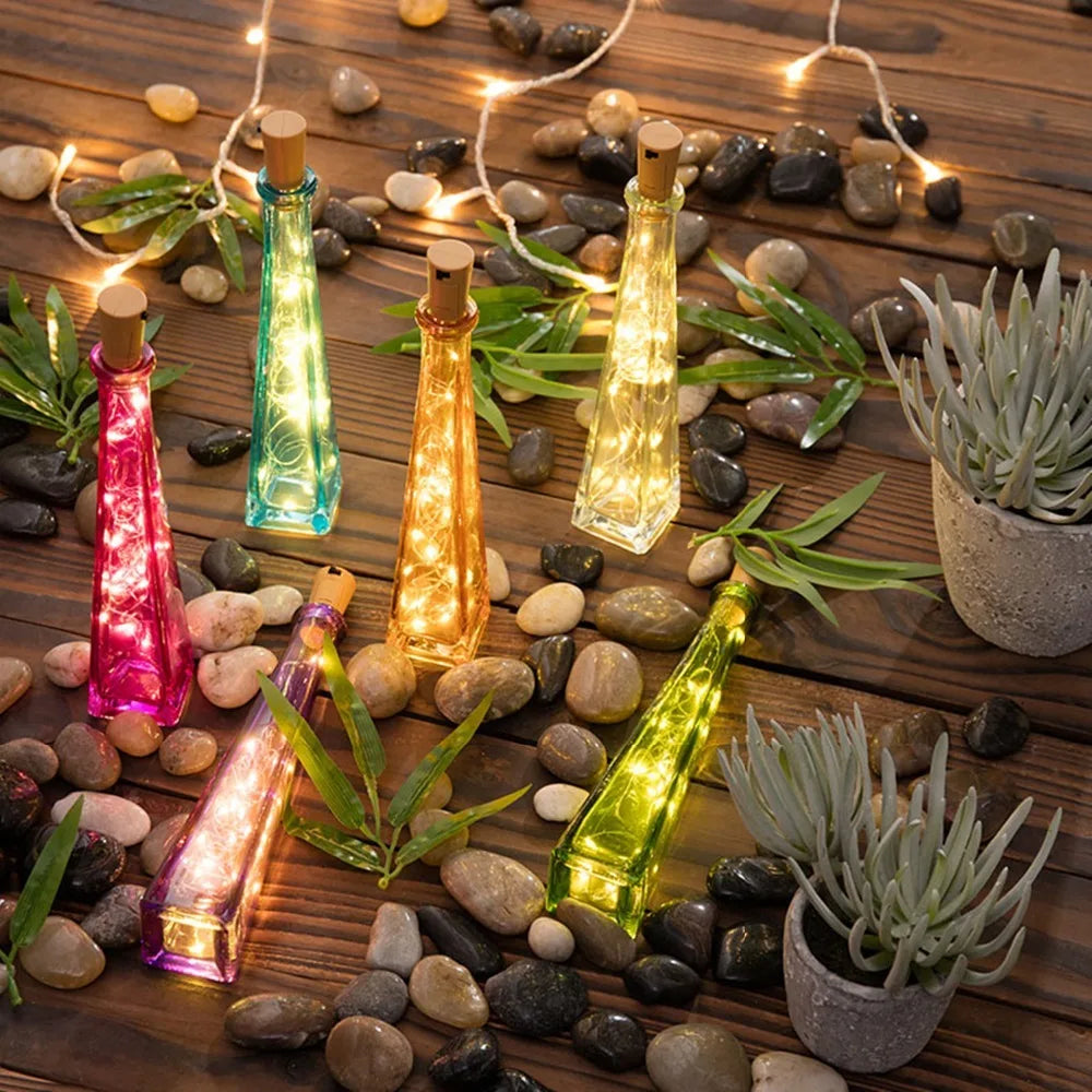 10pcs LED Wine Bottle String Lights Copper Wire