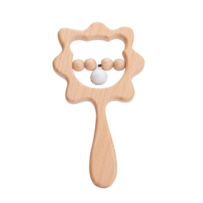 1PC Baby Wooden Rattle Beech