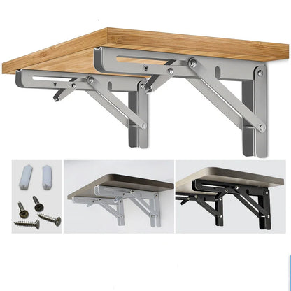 Heavy-Duty Adjustable Triangle Folding Shelf Brackets
