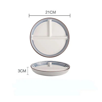 Japanese Divided Ceramic Dinner Plate