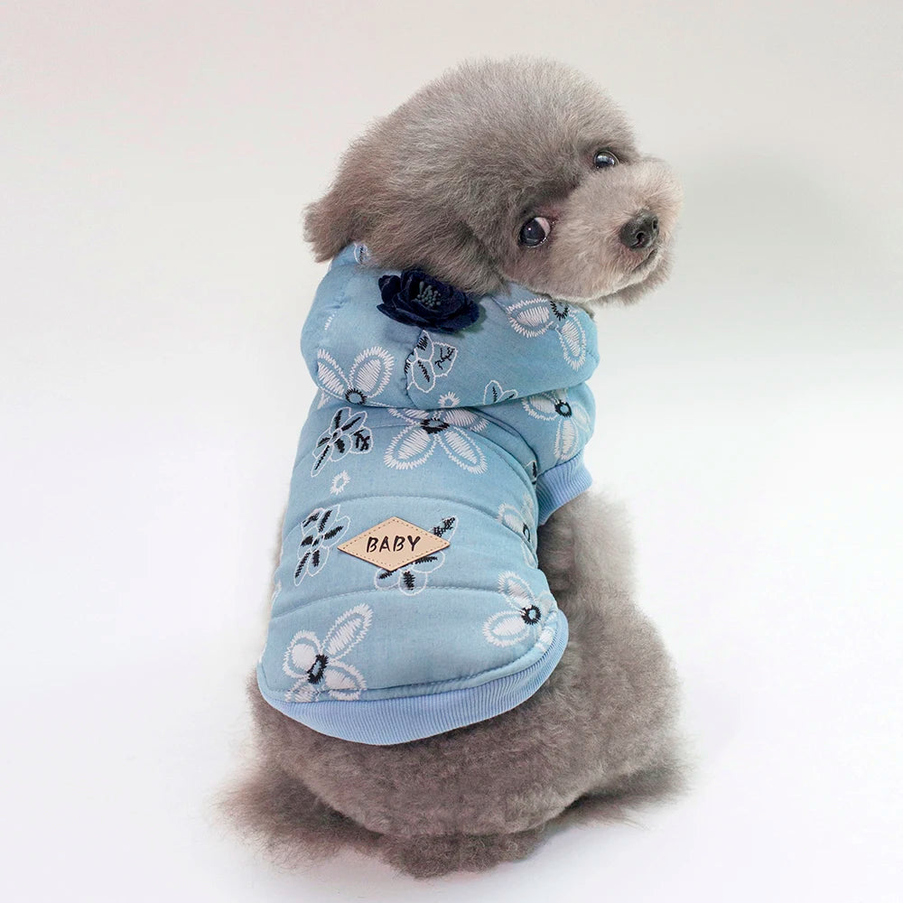 Warm Cotton Winter Dog Jacket Hoodie