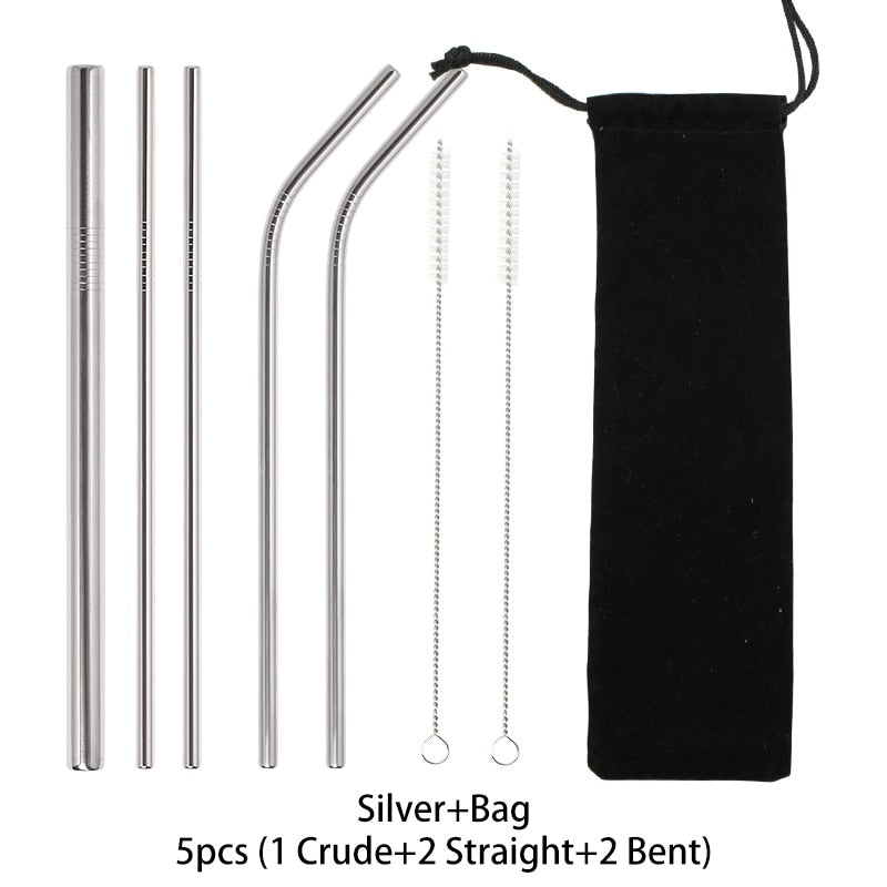 Metal Reusable 304 Stainless Steel Straws