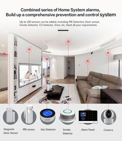 Wireless Security System with Sensors & App Control