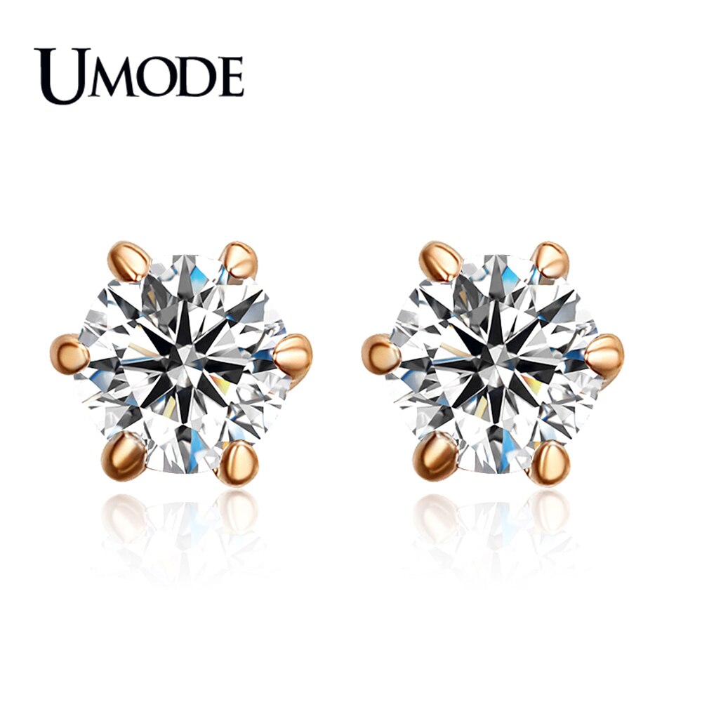 UMODE Rose Gold  0.5ct Cubic Zirconia earrings