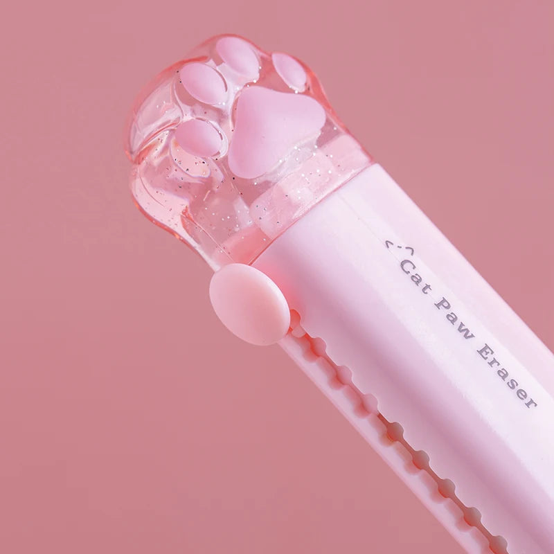 Retractable Cat Claw Pencil Eraser