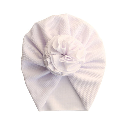 Cute Flower Baby Girl Hat Solid Color Newborn Infant Cap