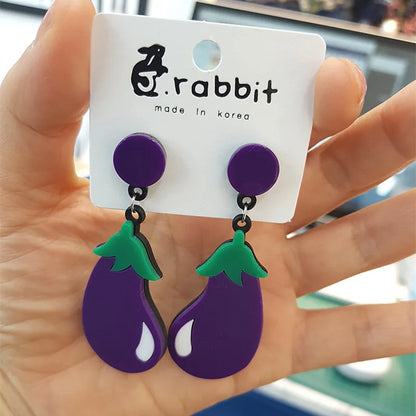 Fruit Vegetables Acrylic Drop Earrings