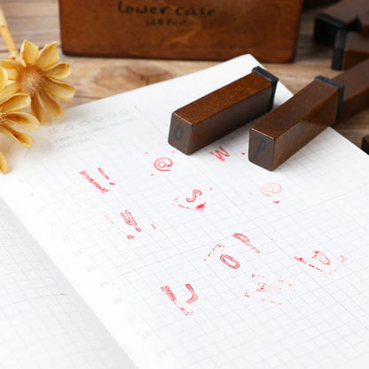 Vintage Wooden Alphabet Stamp Set
