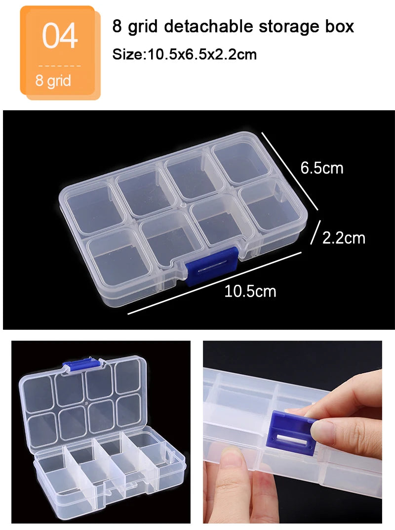 Plastic Box With Compartment Slot Organizer