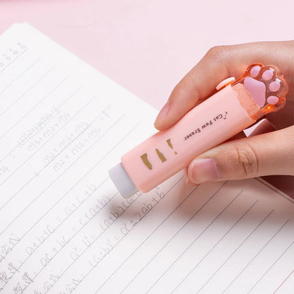 Retractable Cat Claw Pencil Eraser