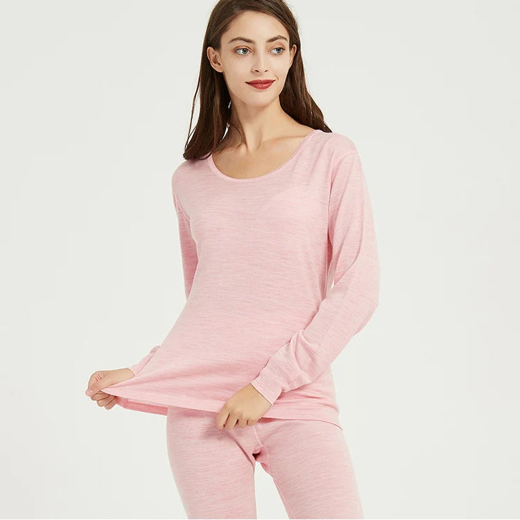 Men’s 100% Merino Wool Thermal Underwear Set – 250gsm Winter Base Layer
