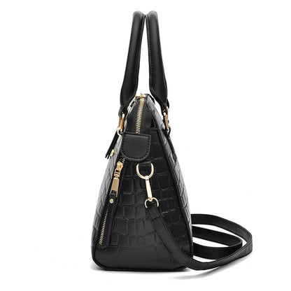 Yogodlns Crocodile Pattern Satchel Handbag