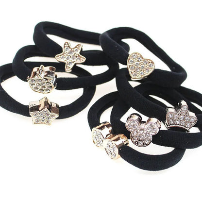 Korean Black Elastic Hair Bands Set