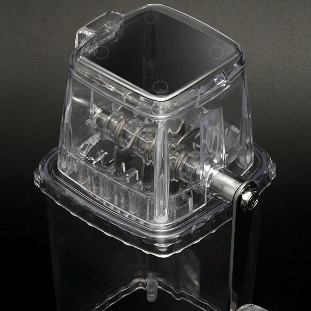 Portable 1.25L Hand Crank Ice Shaver for Drinks, Cocktails & Desserts