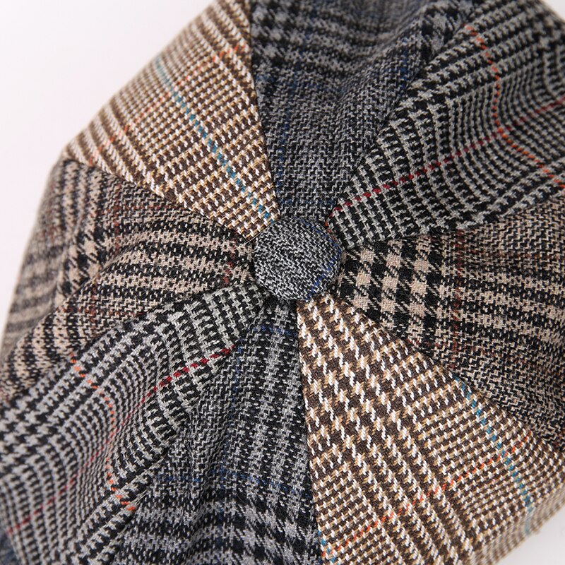 Wool Stitching Flat Cap