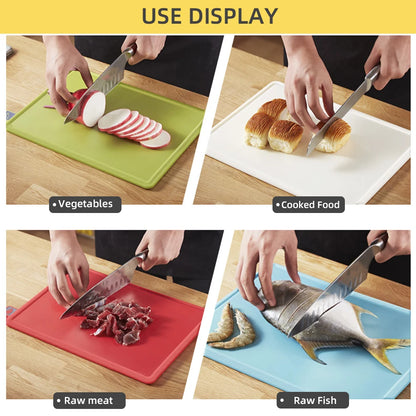 Color Coded Cutting Board Set with Holder