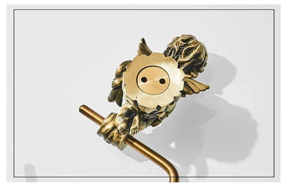 Bronze Classic Angel Towel Ring
