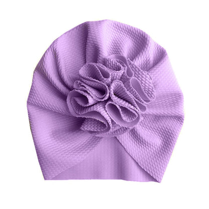 Cute Flower Baby Girl Hat Solid Color Newborn Infant Cap