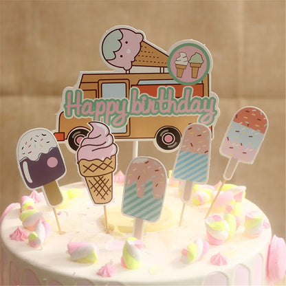 DIY Baking Ice Cream Birthday Party Decoration