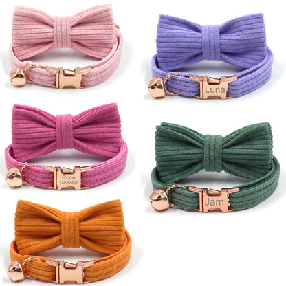 Personalized Cat Collar with ID Tag & Bell