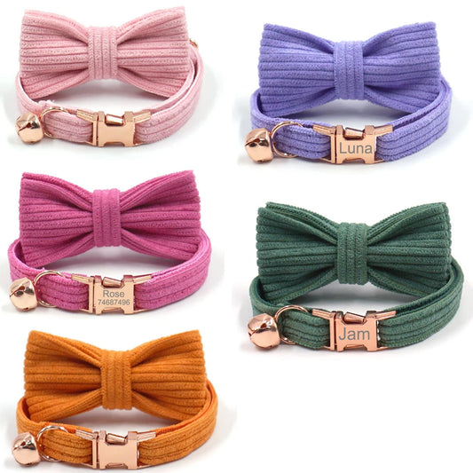 Personalized Cat Collar with ID Tag & Bell