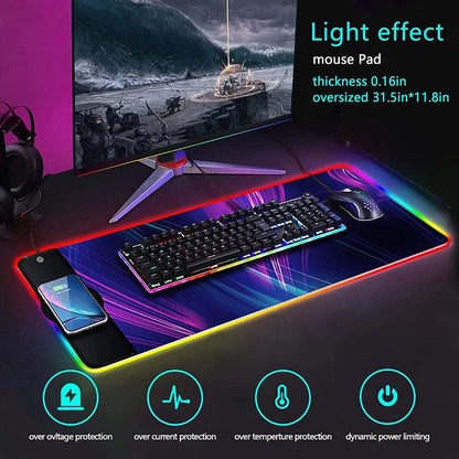 Wireless Charging RGB Luminous Mouse Pad Charger