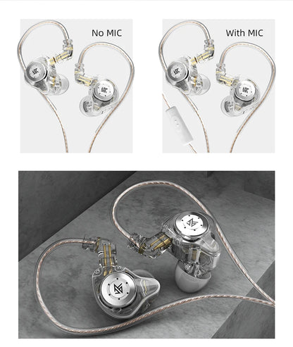KZ EDX Pro HiFi Wired In-Ear Earphones with Detachable Cable