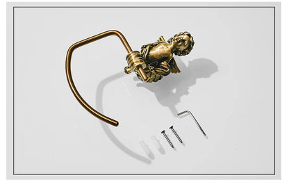 Bronze Classic Angel Towel Ring