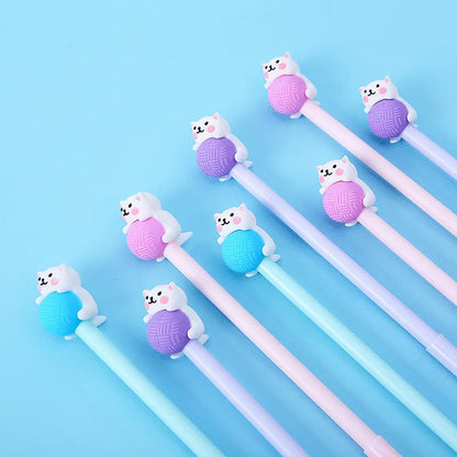 3 Pcs/lot Creative Cute Cat Ball Gel Pen