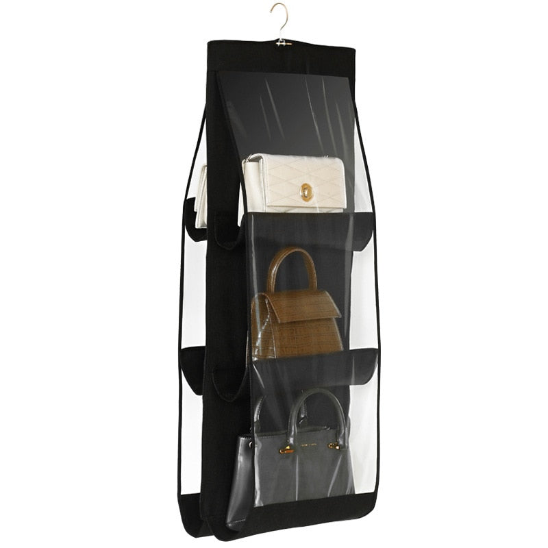 6 Pocket Folding Hanging Handbag Organizer