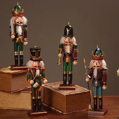 Wooden Nutcracker Soldier Figurines Ornaments