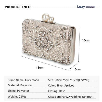 Beaded Crystal Wedding Clutch Bag