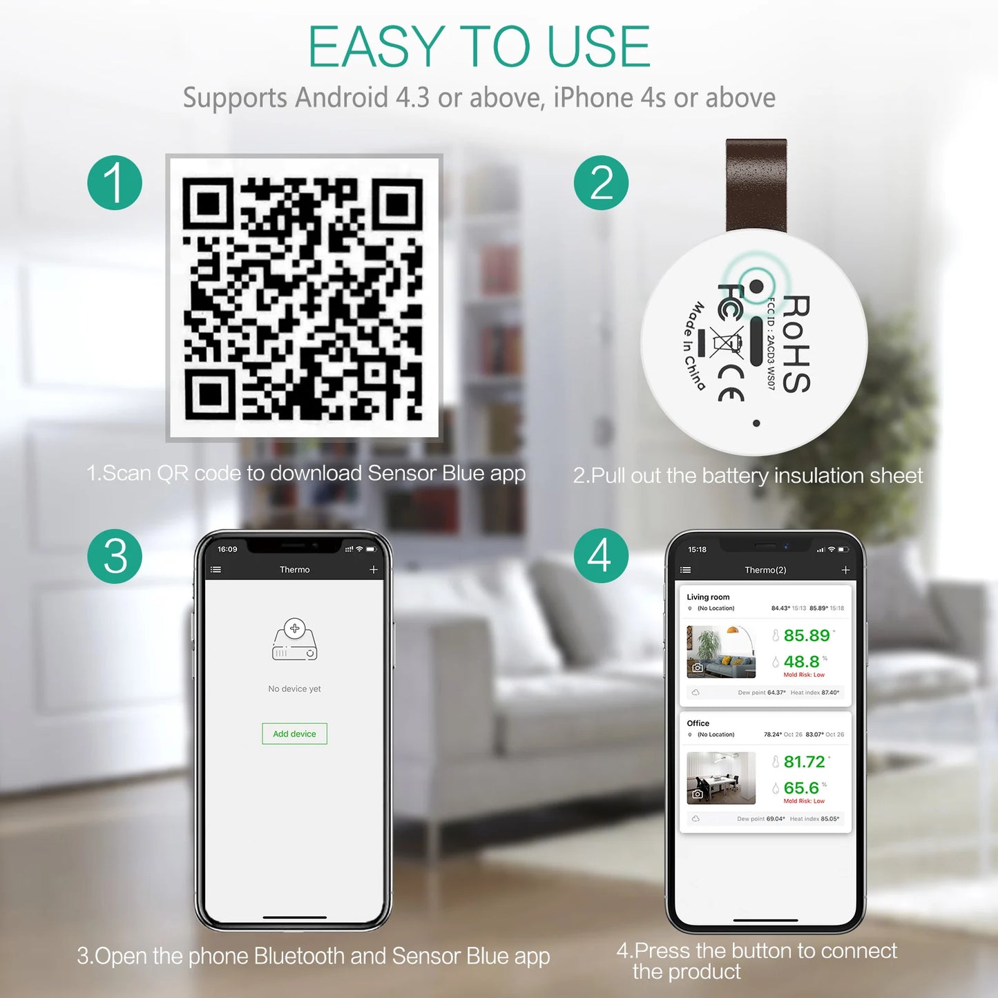 Bluetooth Temperature & Humidity Sensors