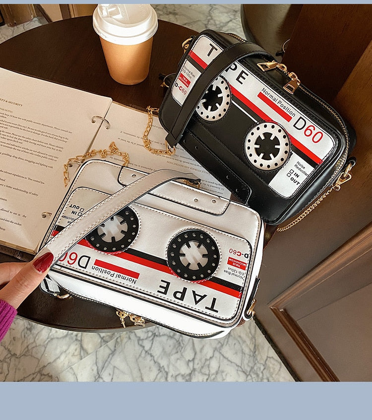 Cartoon Tape Shape Crossbody Bag