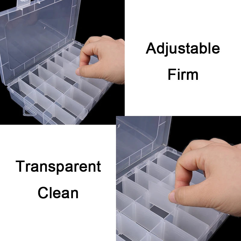 Plastic Box With Compartment Slot Organizer