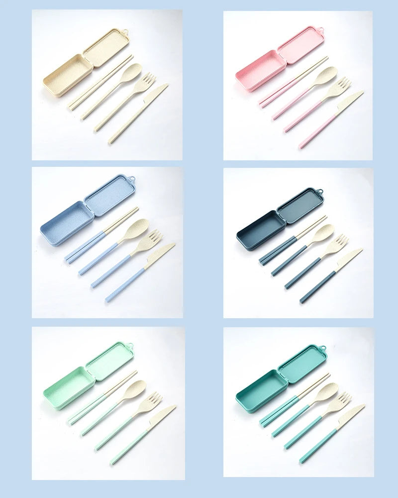 Portable Wheat Straw Cutlery Set