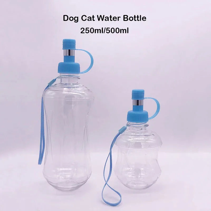Portable Pet Water Bottle with Built-In Drinking Bowl