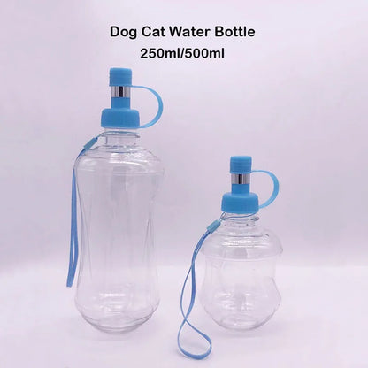 Portable Pet Water Bottle with Built-In Drinking Bowl