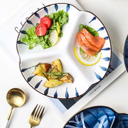 Japanese Divided Ceramic Dinner Plate