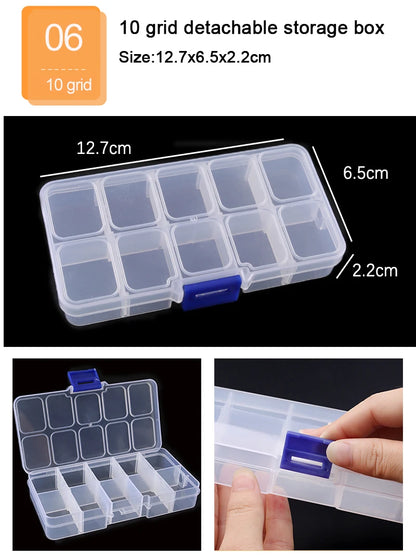 Plastic Box With Compartment Slot Organizer