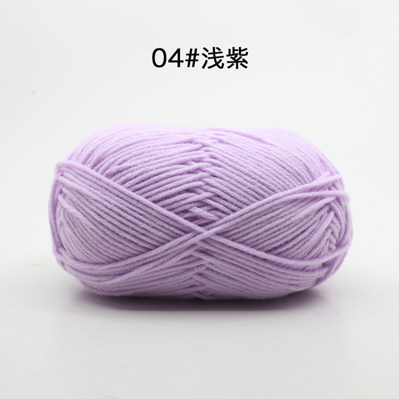 50g/Set 4ply Milk Cotton Knitting Wool Yarn