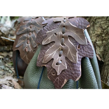 Medieval Leaf Belt Waist Pouch